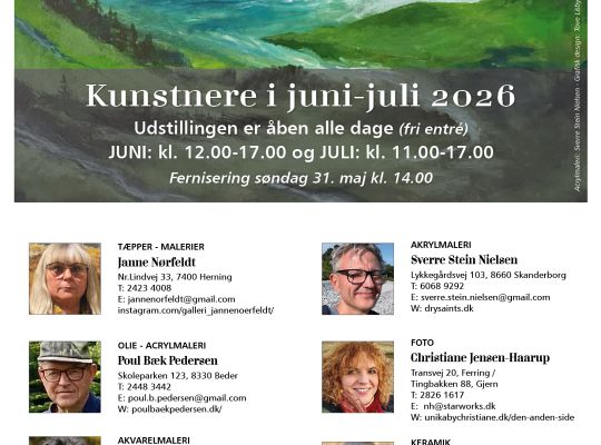 Sæsonudstillingen på Bovbjerg Fyr byder på foto, tæpper, keramik og malerier