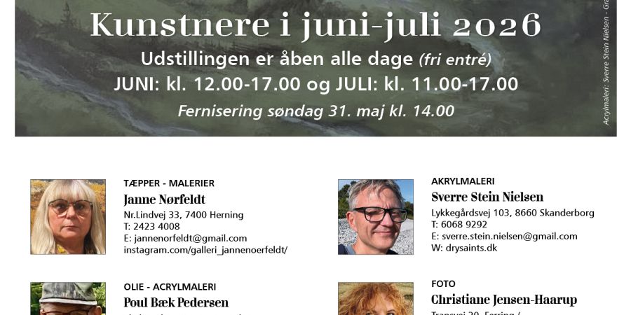 Sæsonudstillingen på Bovbjerg Fyr byder på foto, tæpper, keramik og malerier